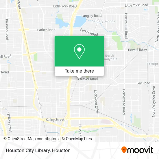 Houston City Library map