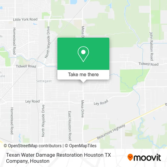 Mapa de Texan Water Damage Restoration Houston TX Company