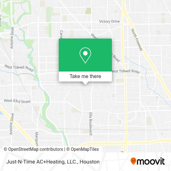 Just-N-Time AC+Heating, LLC. map