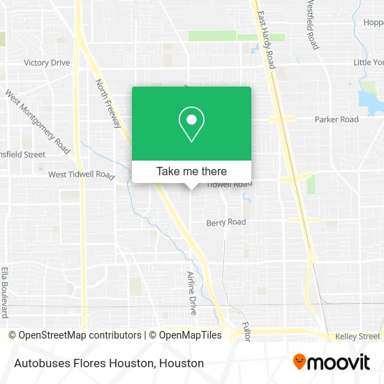 Autobuses Flores Houston map