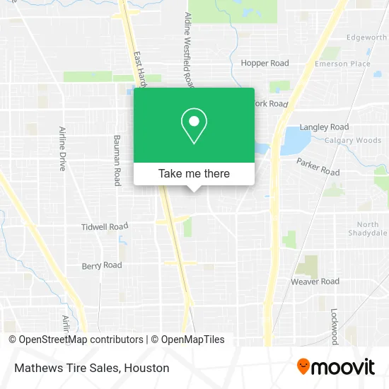 Mathews Tire Sales map