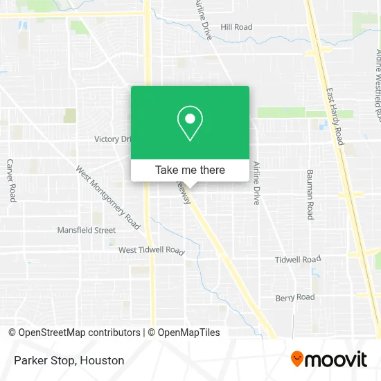 Parker Stop map