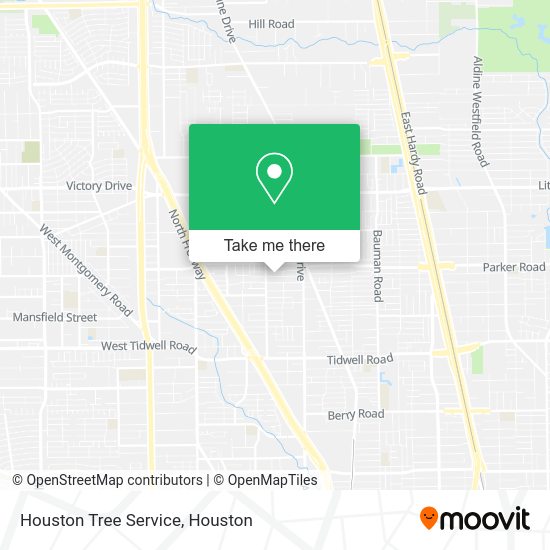 Houston Tree Service map