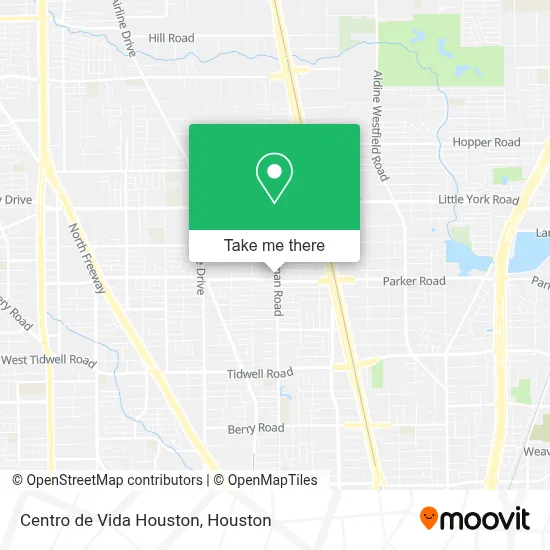 Centro de Vida Houston map