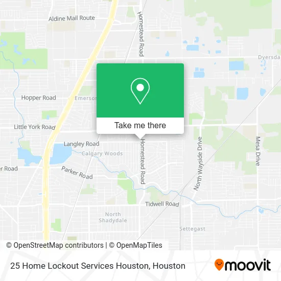 25 Home Lockout Services Houston map