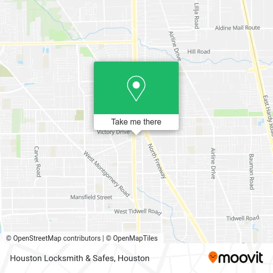 Houston Locksmith & Safes map
