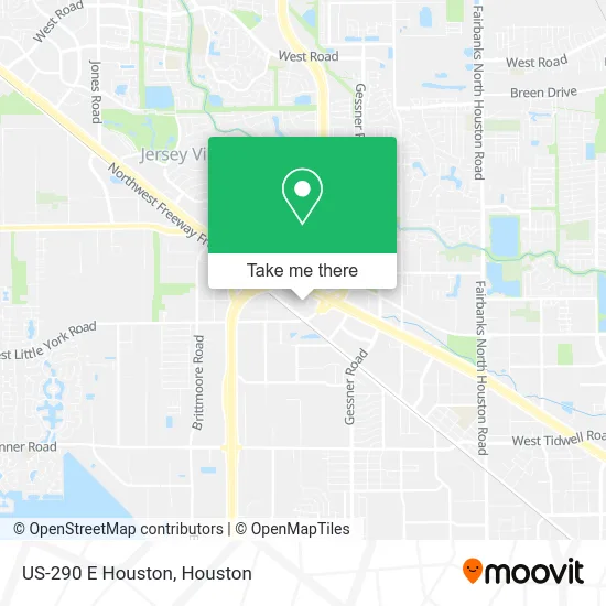 Mapa de US-290 E Houston