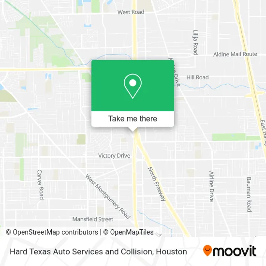 Hard Texas Auto Services and Collision map