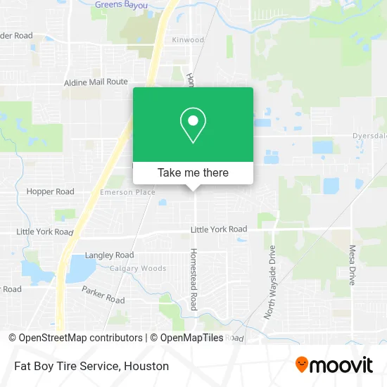 Fat Boy Tire Service map