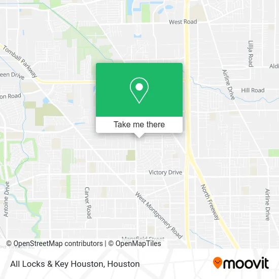 All Locks & Key Houston map