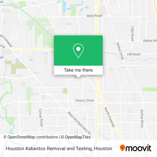 Houston Asbestos Removal and Testing map