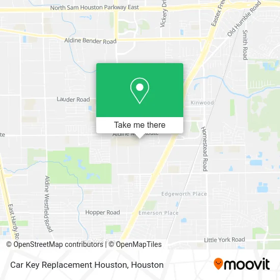 Car Key Replacement Houston map