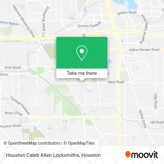 Houston Caleb Allen Locksmiths map