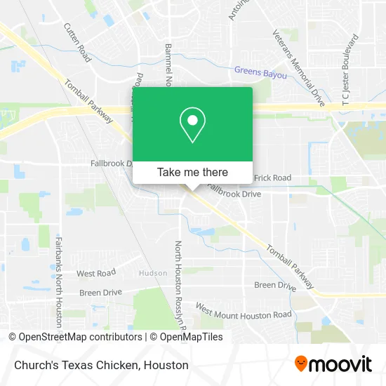 Church's Texas Chicken map