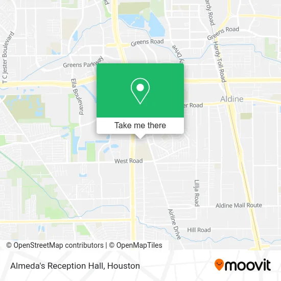 Almeda's Reception Hall map