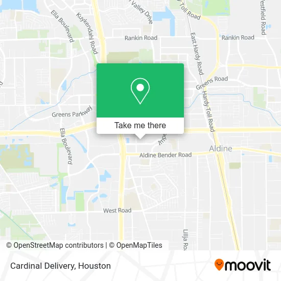 Cardinal Delivery map