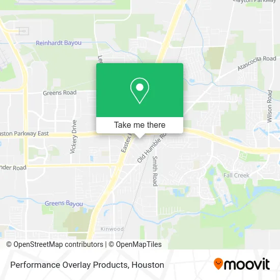 Performance Overlay Products map