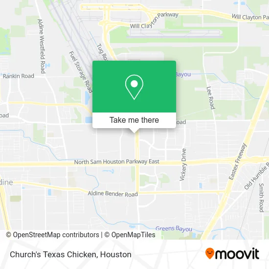 Church's Texas Chicken map