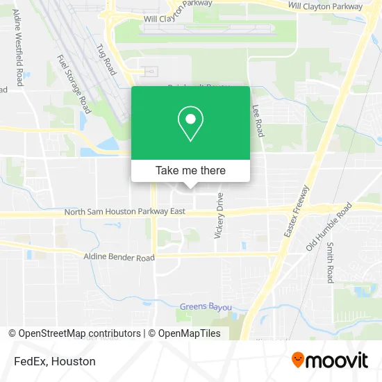FedEx map