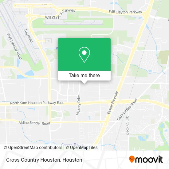 Cross Country Houston map