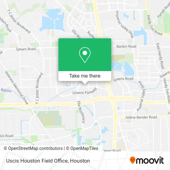 Uscis Houston Field Office map