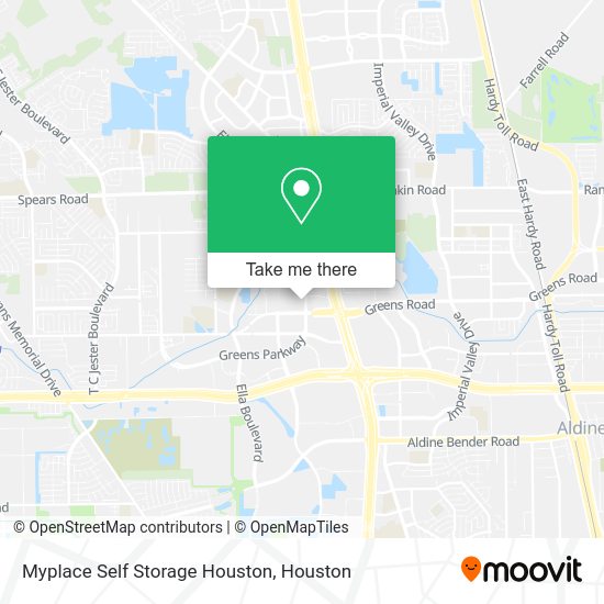 Myplace Self Storage Houston map