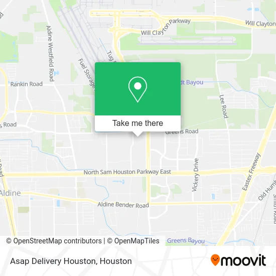 Asap Delivery Houston map