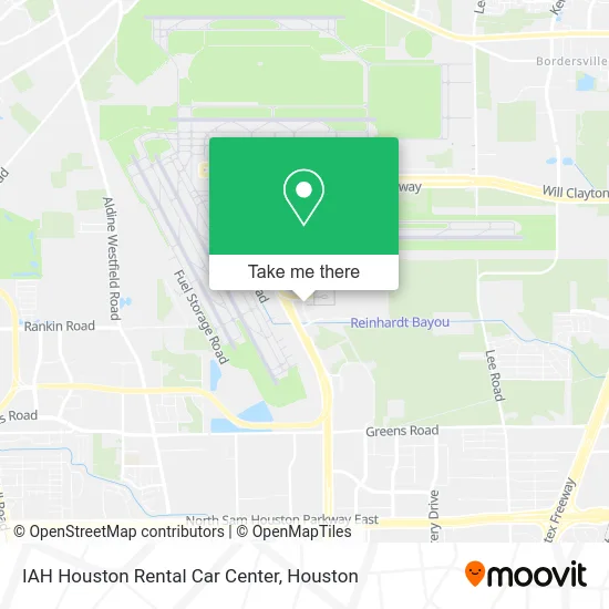 IAH Houston Rental Car Center map