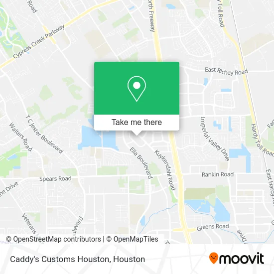 Caddy's Customs Houston map