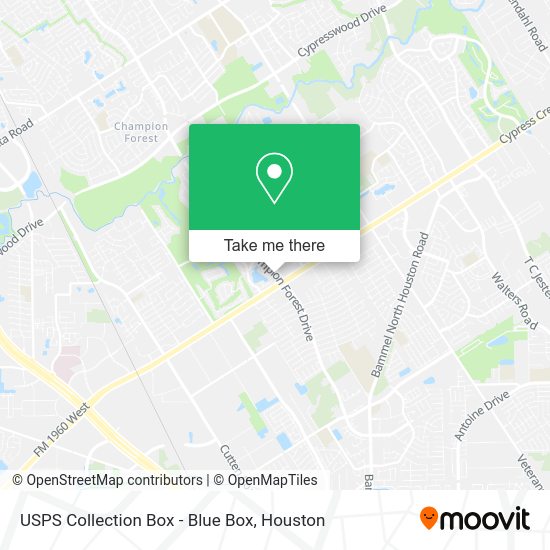 USPS Collection Box - Blue Box map