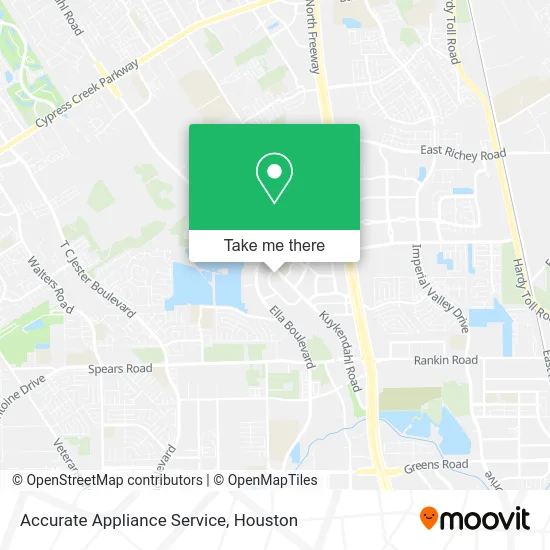 Accurate Appliance Service map