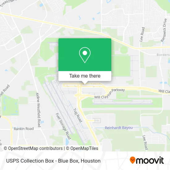 USPS Collection Box - Blue Box map