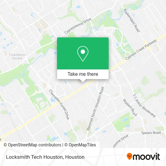 Locksmith Tech Houston map