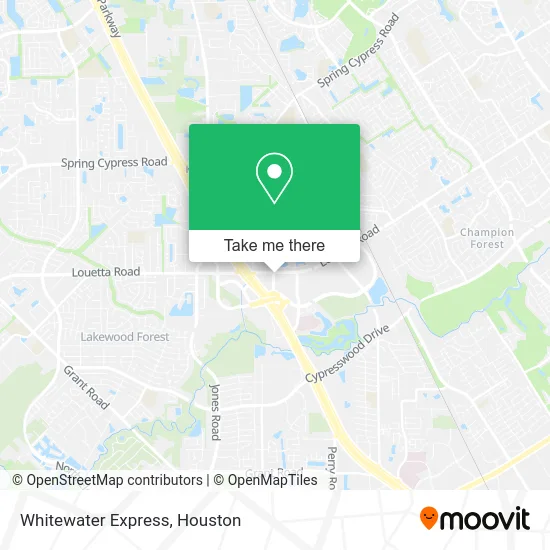 Whitewater Express map