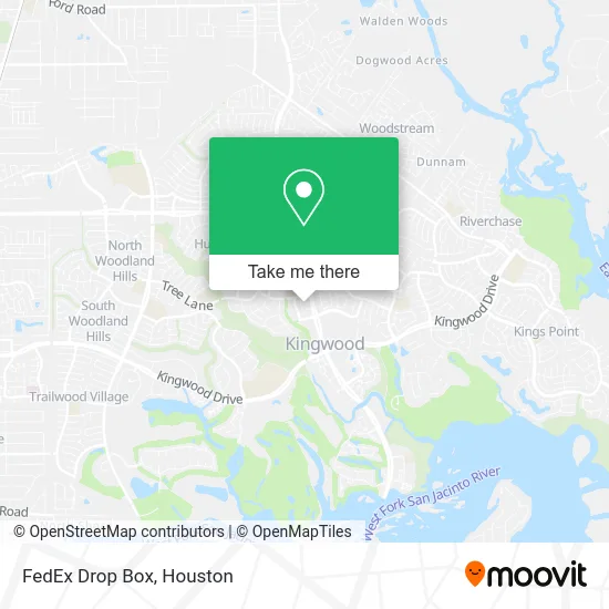 FedEx Drop Box map