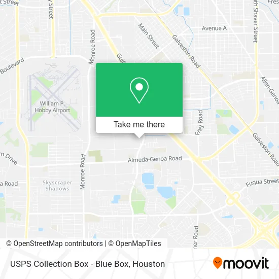 USPS Collection Box - Blue Box map