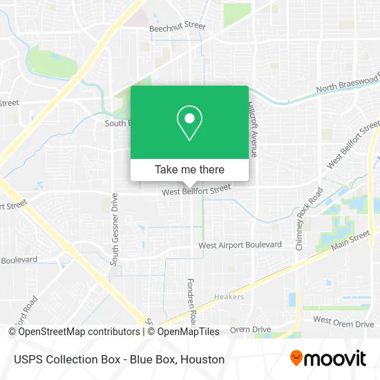 USPS Collection Box - Blue Box map