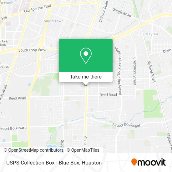 Mapa de USPS Collection Box - Blue Box