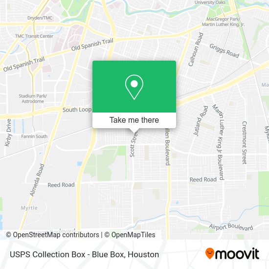 USPS Collection Box - Blue Box map
