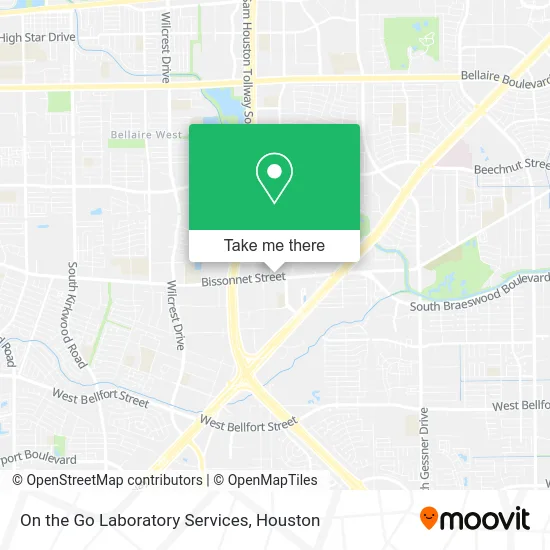Mapa de On the Go Laboratory Services