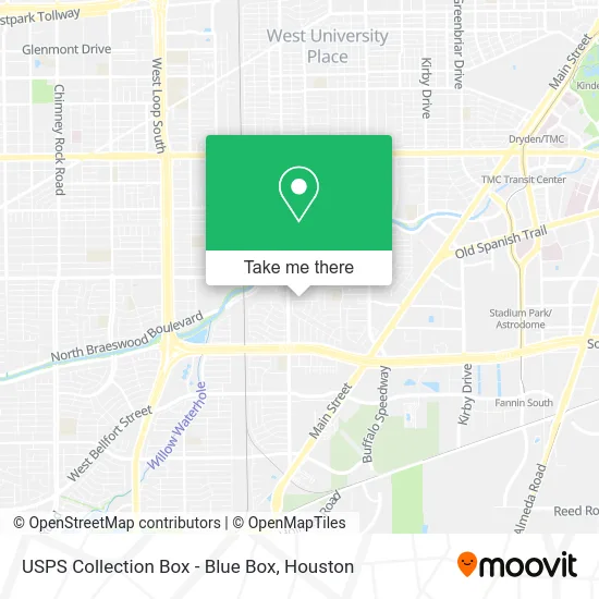 USPS Collection Box - Blue Box map