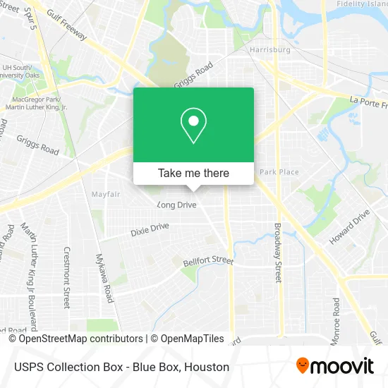 Mapa de USPS Collection Box - Blue Box
