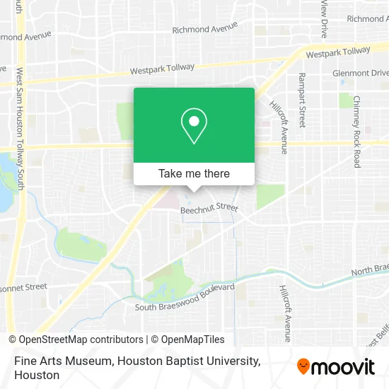 Fine Arts Museum, Houston Baptist University map