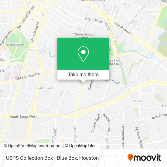 USPS Collection Box - Blue Box map