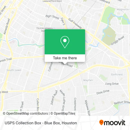 Mapa de USPS Collection Box - Blue Box