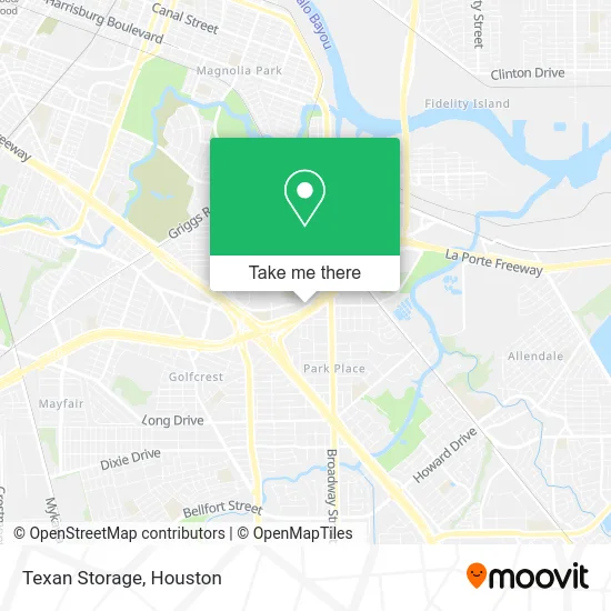 Texan Storage map