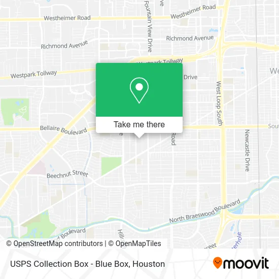USPS Collection Box - Blue Box map