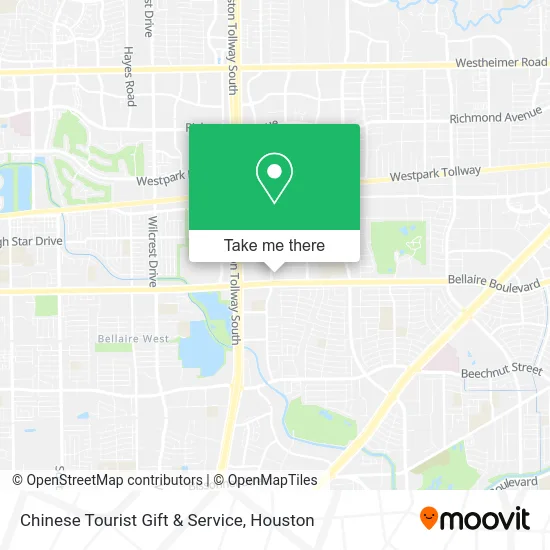 Chinese Tourist Gift & Service map