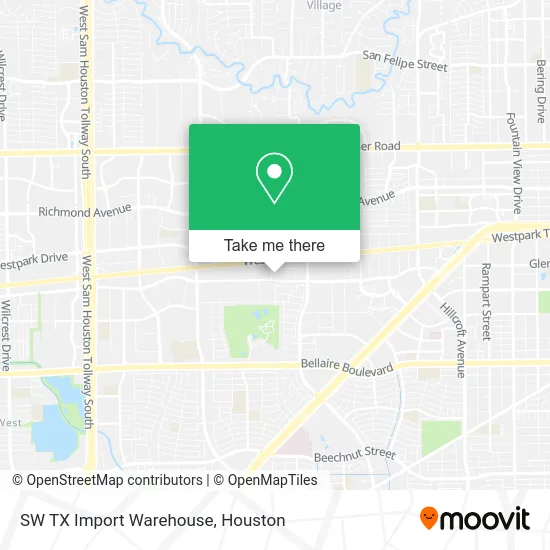 SW TX Import Warehouse map