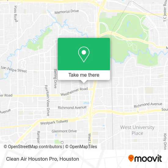 Clean Air Houston Pro map